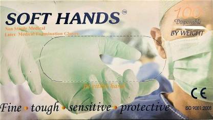 Latex Examination Gloves - Medium - 50 pairs